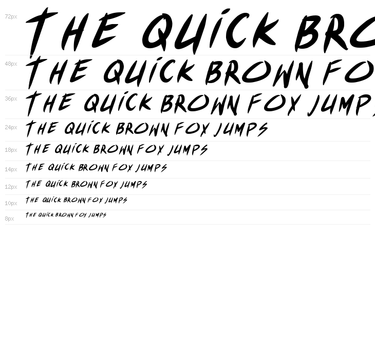 Akiba Punx Bold Italic Waterfall