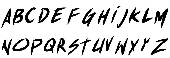 Akiba Punx Bold Italic Font LOWERCASE