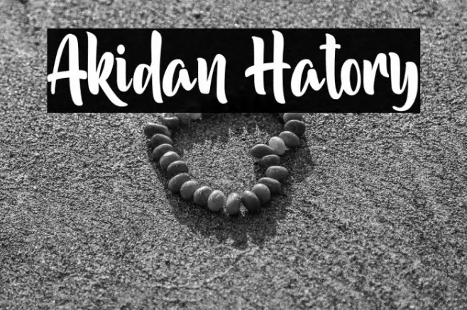 Akidan Hatory Font examples