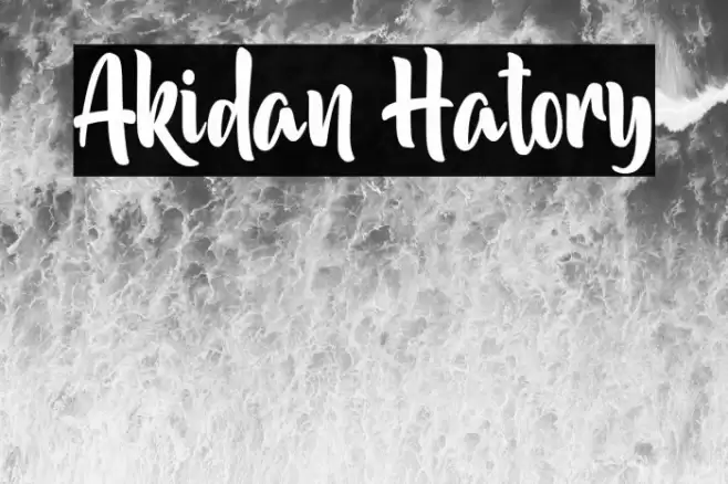 Akidan Hatory Font examples