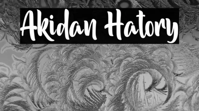 Akidan Hatory Font examples