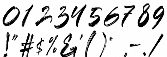 Akihabara Brush Font OTHER CHARS