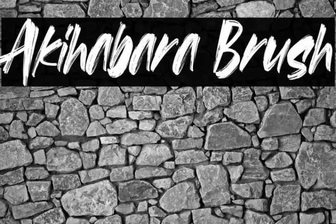 Akihabara Brush Font examples