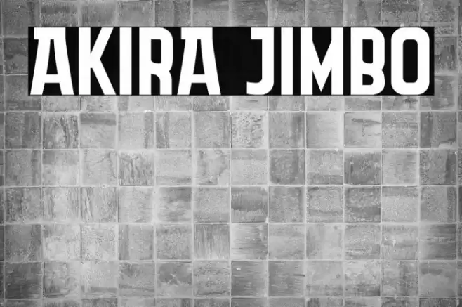 Akira Jimbo Font examples