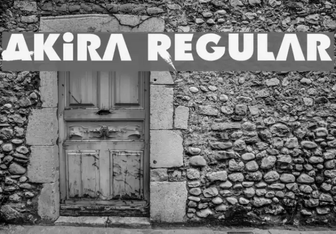 Akira Regular Font examples