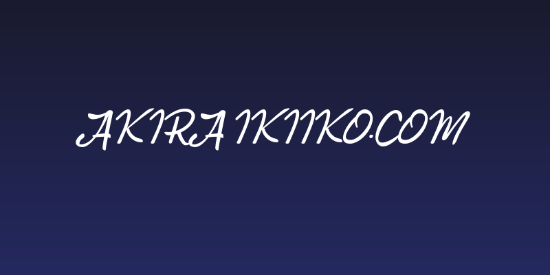 Akira ikiiko.com Social Header