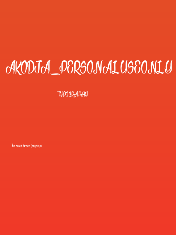 Akodia_PersonalUseOnly Poster