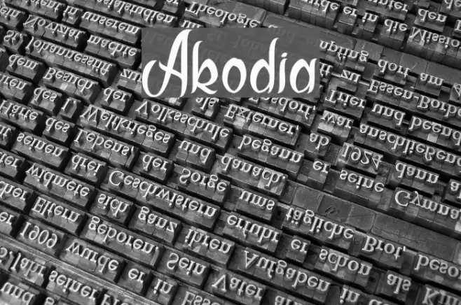 Akodia Font examples