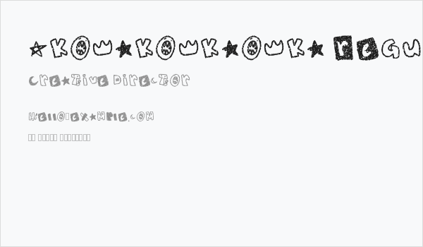 Akowakowkaowka Regular Business Card