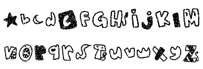 Akowakowkaowka Regular Schriftart Kleinbuchstaben