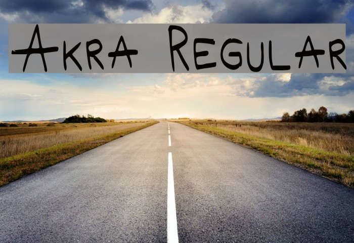 Akra Regular Font examples