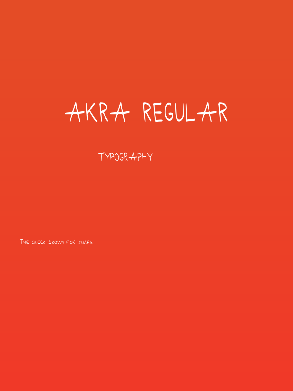 Akra Regular Poster