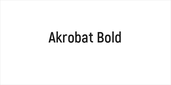 Akrobat Bold Logo
