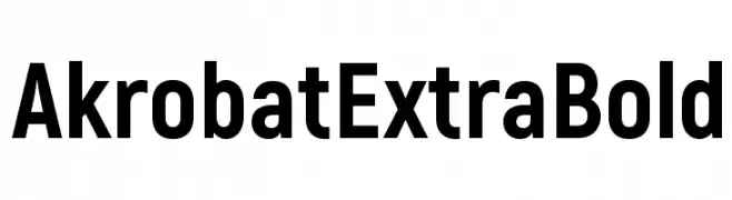 Akrobat ExtraBold  フリーフォントのダウンロード