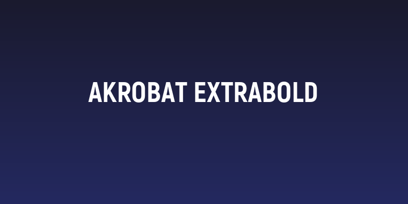 Akrobat ExtraBold Social Header