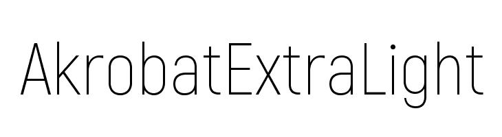 Akrobat ExtraLight Font