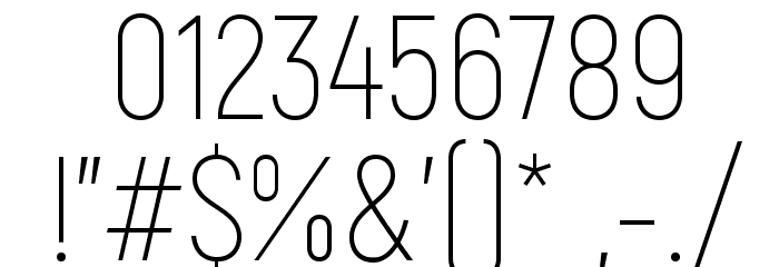 Akrobat ExtraLight Font OTHER CHARS