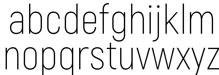 Akrobat ExtraLight Font LOWERCASE