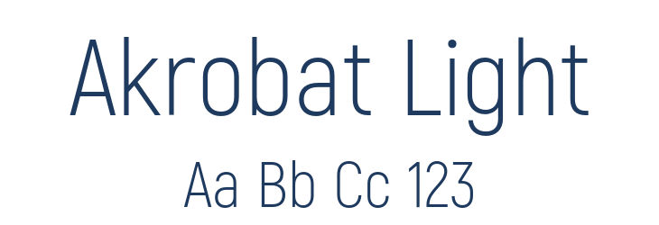 Akrobat Light Font Preview