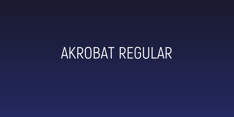 Akrobat Regular Social Header