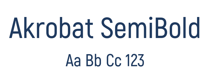 Akrobat SemiBold Font Preview
