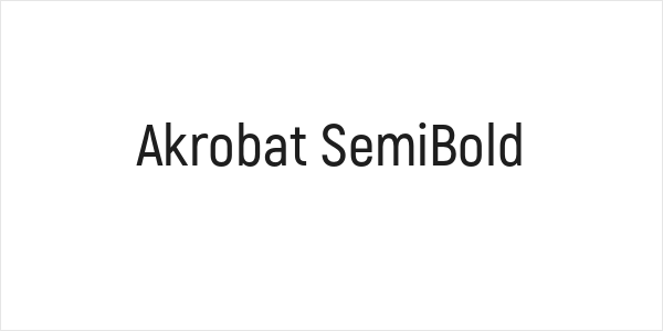 Akrobat SemiBold Logo