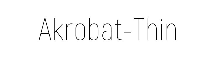 Akrobat-Thin  Free Fonts Download