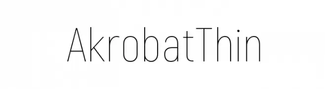 Akrobat Thin  Frei Schriftart Herunterladen