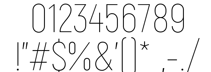 Akrobat Thin Font OTHER CHARS