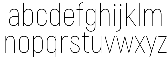 Akrobat Thin Font LOWERCASE