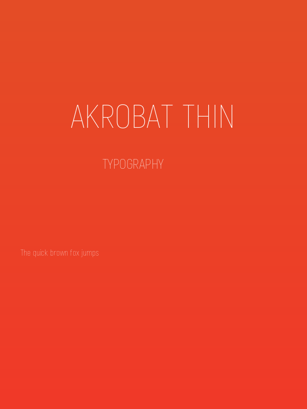 Akrobat Thin Poster