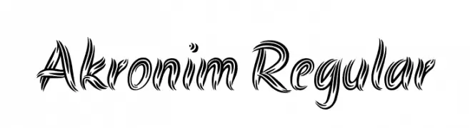 Akronim Regular  Frei Schriftart Herunterladen