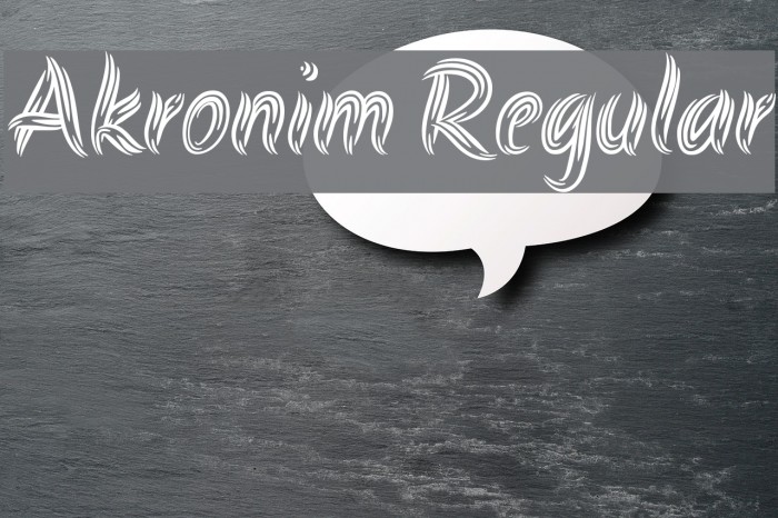 Akronim Regular फ़ॉन्ट examples