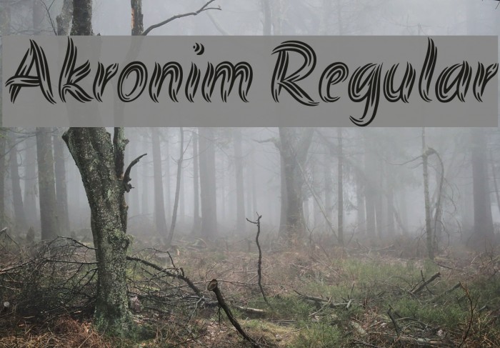 Akronim Regular फ़ॉन्ट examples