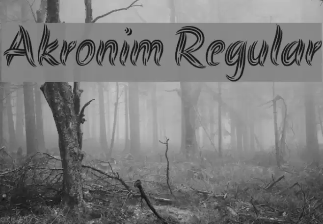 Akronim Regular Font examples
