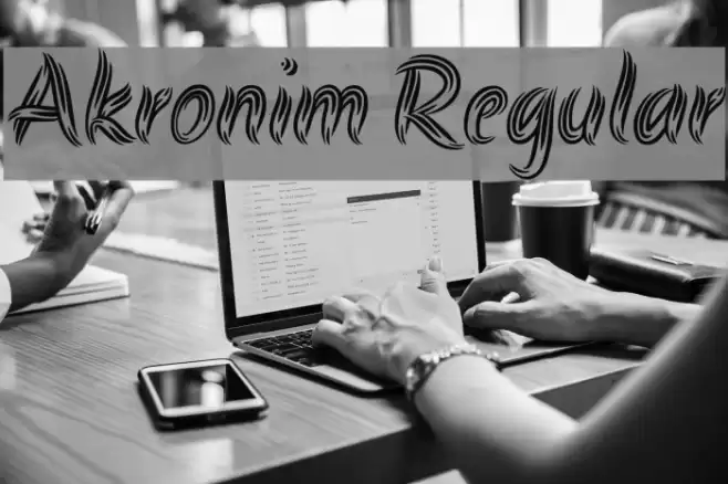 Akronim Regular Font examples