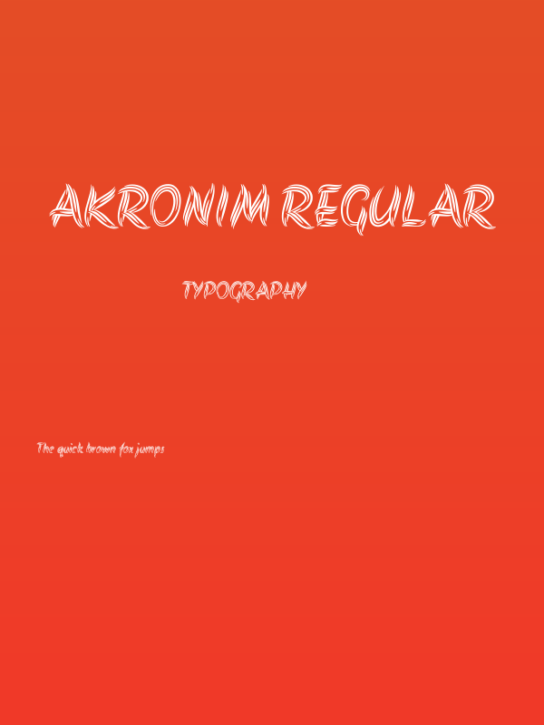 Akronim Regular Poster