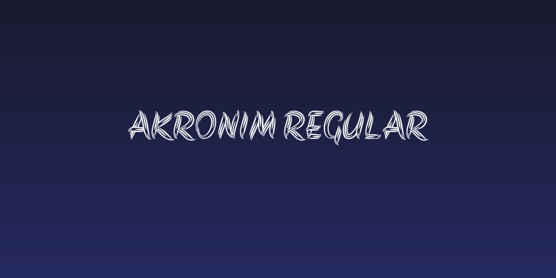 Akronim Regular Social Header