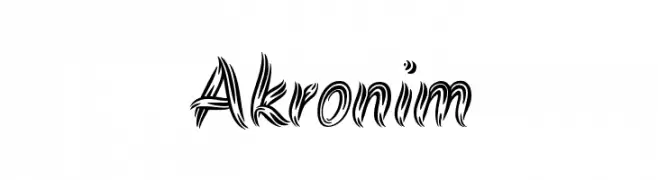 Akronim  Frei Schriftart Herunterladen