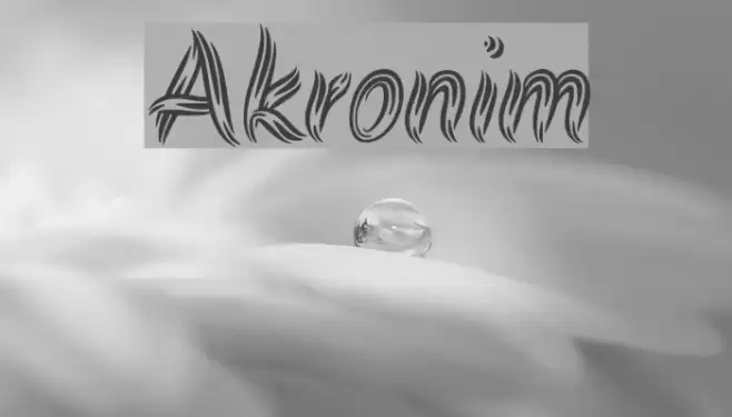 Akronim Font examples