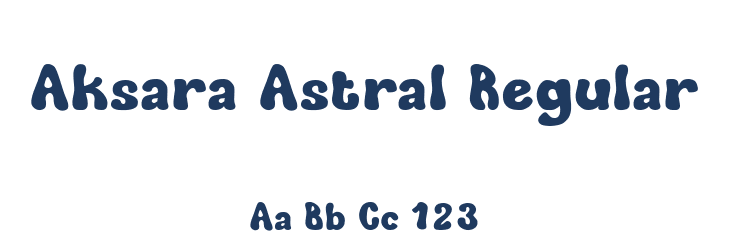 Aksara Astral Regular Font Preview