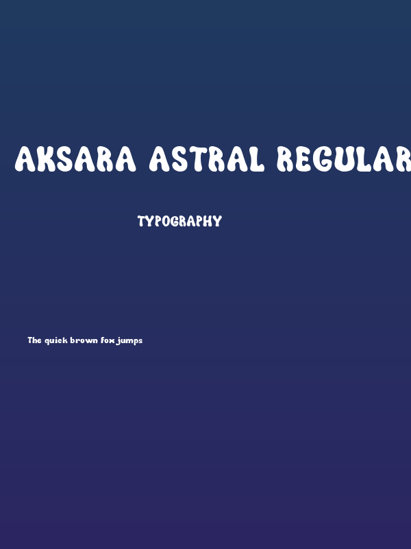 Aksara Astral Regular Poster