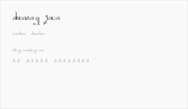 Aksara-Jawa Business Card