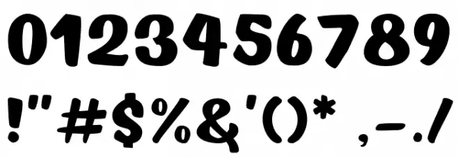 Aksara Komik Regular Font OTHER CHARS