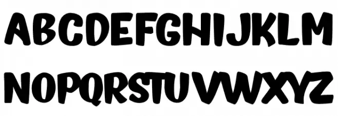 Aksara Komik Regular Font UPPERCASE