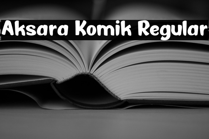 Aksara Komik Regular Example 1
