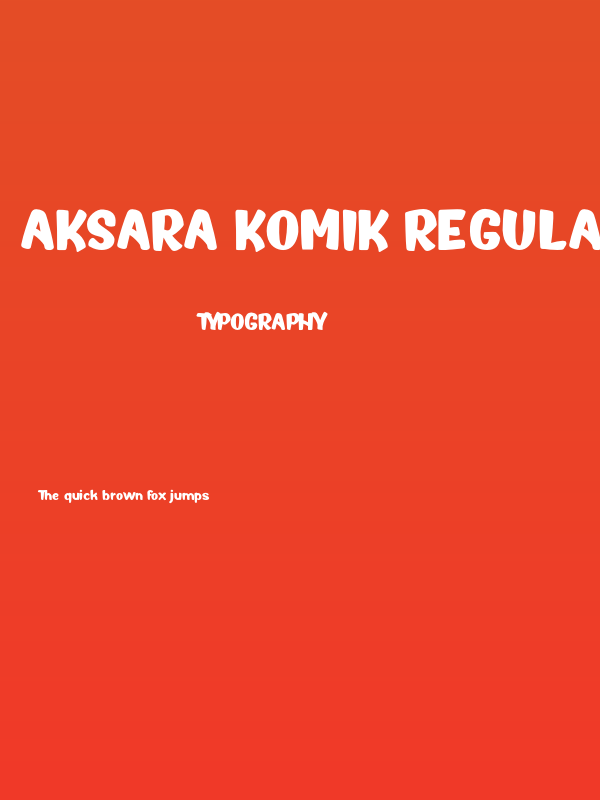 Aksara Komik Regular Poster