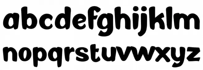 Aksara Komik Regular Font LOWERCASE