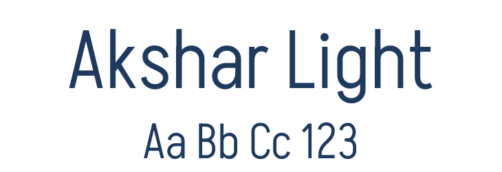 Akshar Light Font Preview