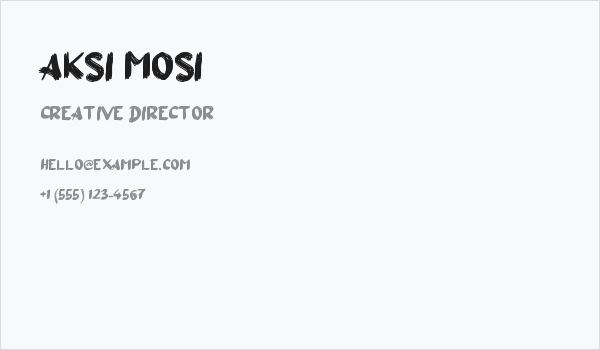 Aksi Mosi Business Card